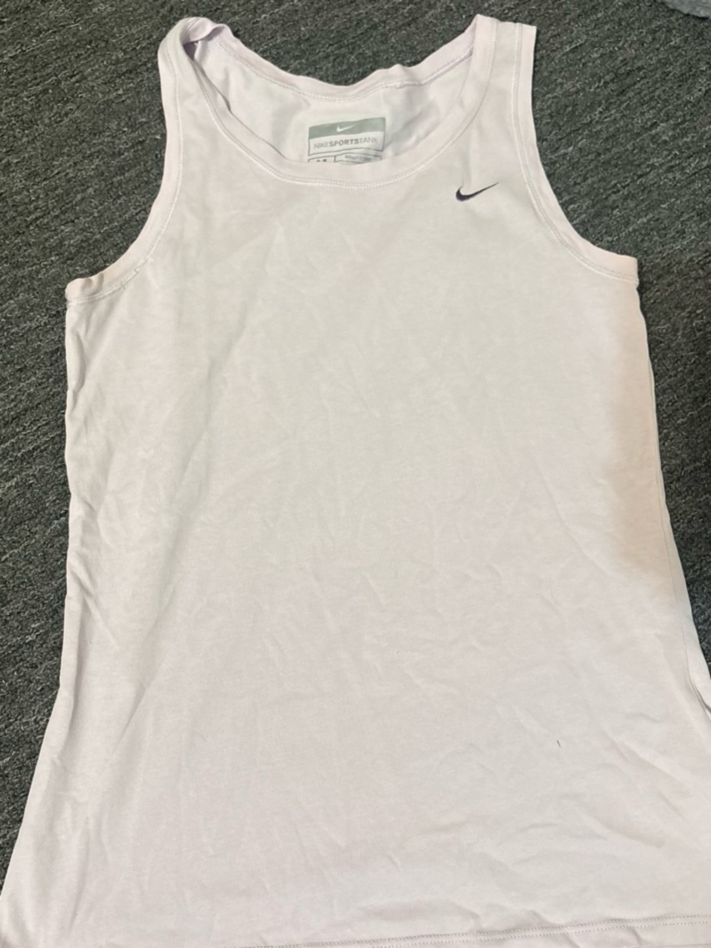 Nike Women’s Pale Pink Athletic Tank with Mini Swoosh